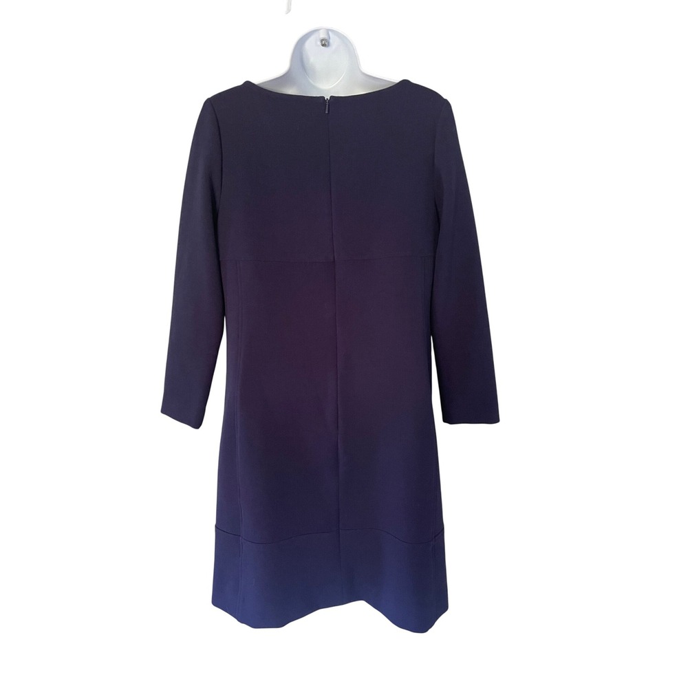 Lela Rose‎ Navy Blue Dress Keyhole Neckline Career Casual Size 4 - Picture 3 of 8